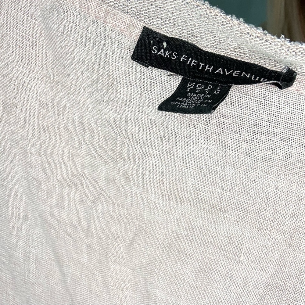 Saks Fifth Ave Linen Top - Picture 5 of 6